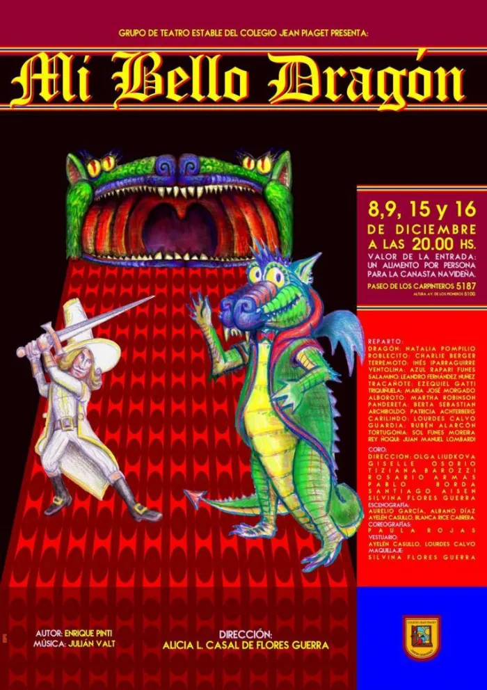 Invitan a la obra "Mi Bello Dragón" en el Jean Piaget
