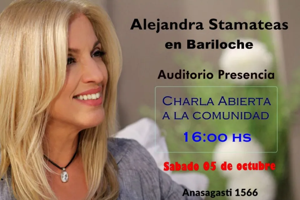 Alejandra Stamateas se presenta este sábado en Bariloche
