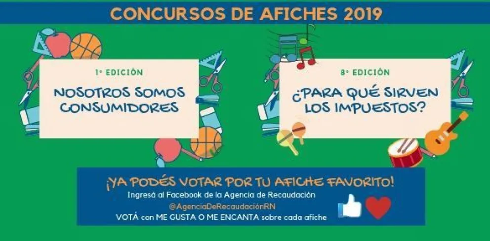 Comenzó la votación de afiches para que escuelas ganen elementos deportivos e instrumentos musicales