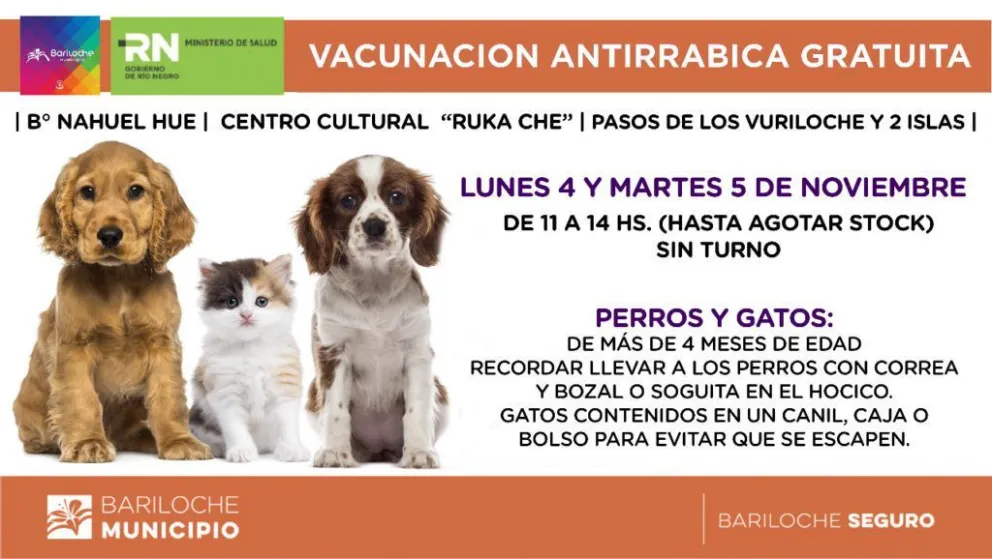 Campaña de Vacunación Antirrábica Gratuita en el B° Nahuel Hue