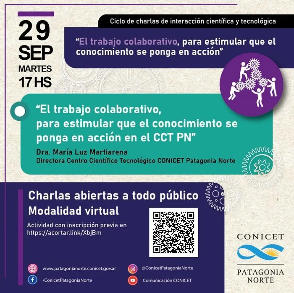 CONICET Patagonia Norte invita a charlas de Interacción
