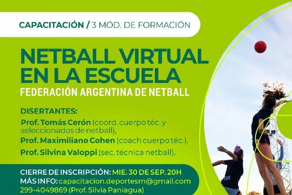 En octubre continuarán los cursos de capacitación de Río Negro Deporte