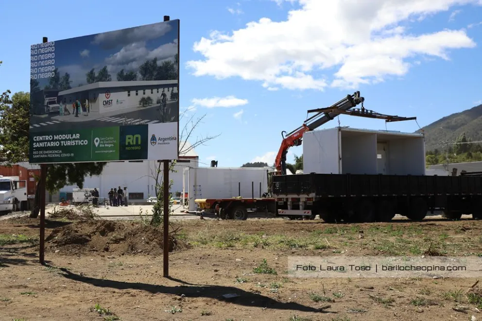 Comenzó el montaje del hospital modular en Bariloche: los detalles