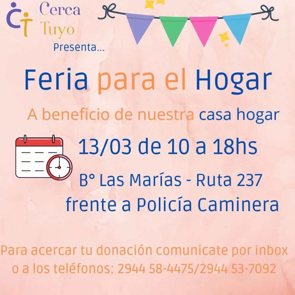 Este sábado vuelve la feria a beneficio de la Casa de la Fundación Cerca Tuyo