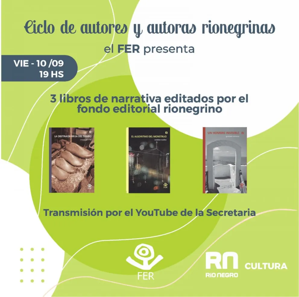 Nuevo Ciclo de Autores y Autoras Rionegrinas del FER