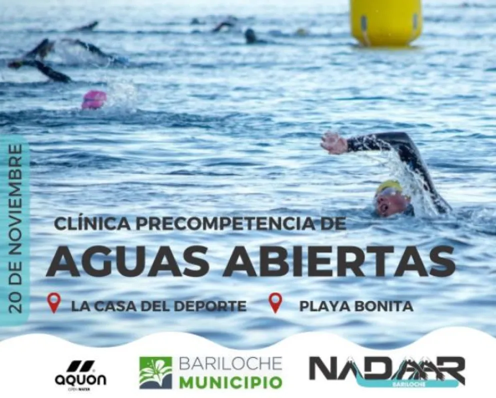 Pensando en la temporada de Aguas Abiertas, nadarán este sábado en el Nahuel Huapi