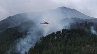 Dos aviones hidrantes y dos helicópteros combaten el incendio en el lago Martin