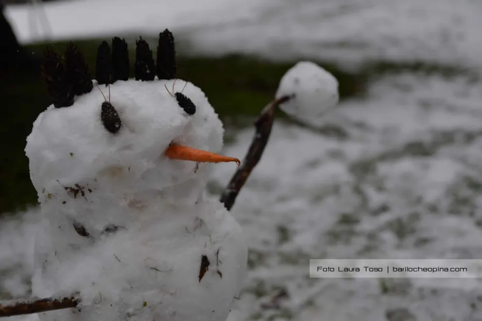 Llegó la "nevada de los tontos" a Bariloche