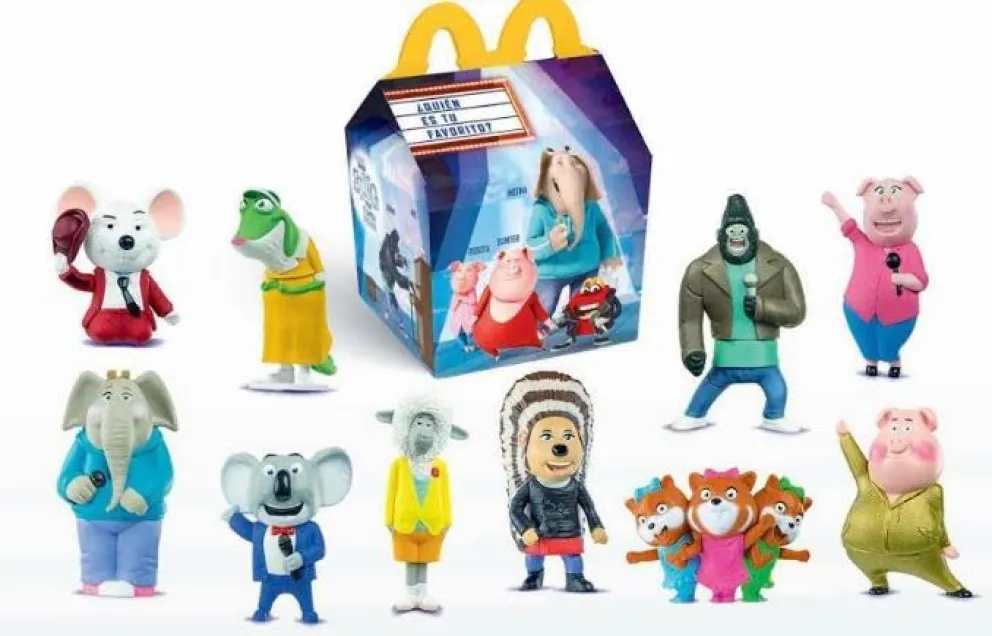 Los personajes de “Sing, Ven y Canta” en la Cajita Feliz de McDonald’s