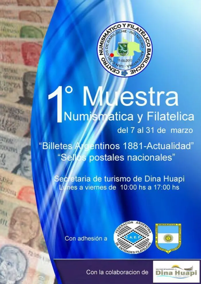 Muestra Numismática y Filatélica Dina Huapi