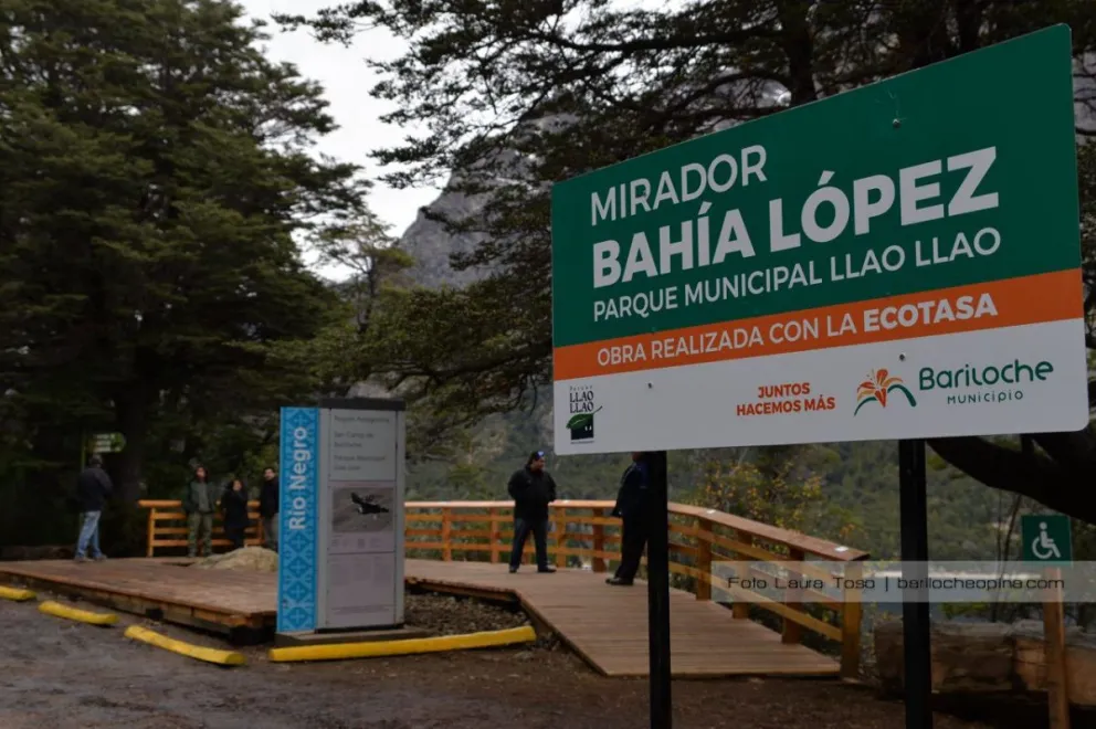 Se inauguró el mirador de Bahía López construído con fondos de la Ecotasa