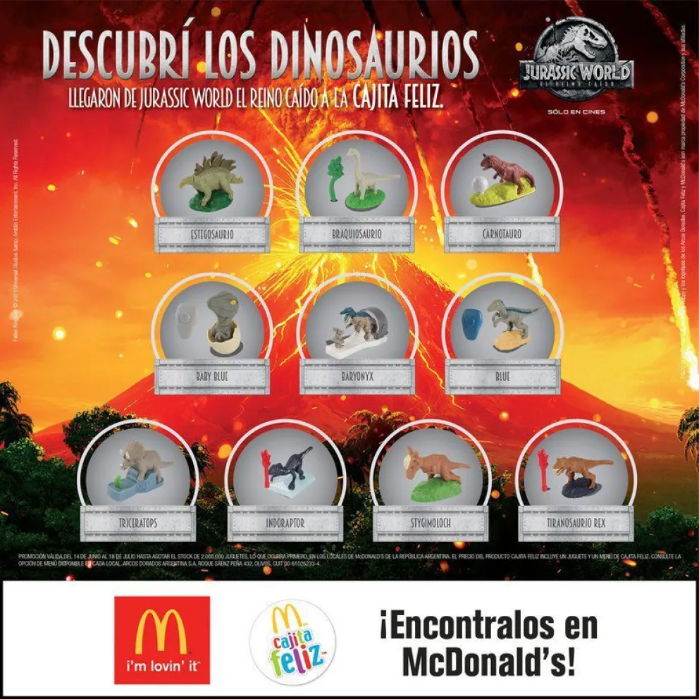 Coleccion jurassic best sale world mcdonalds