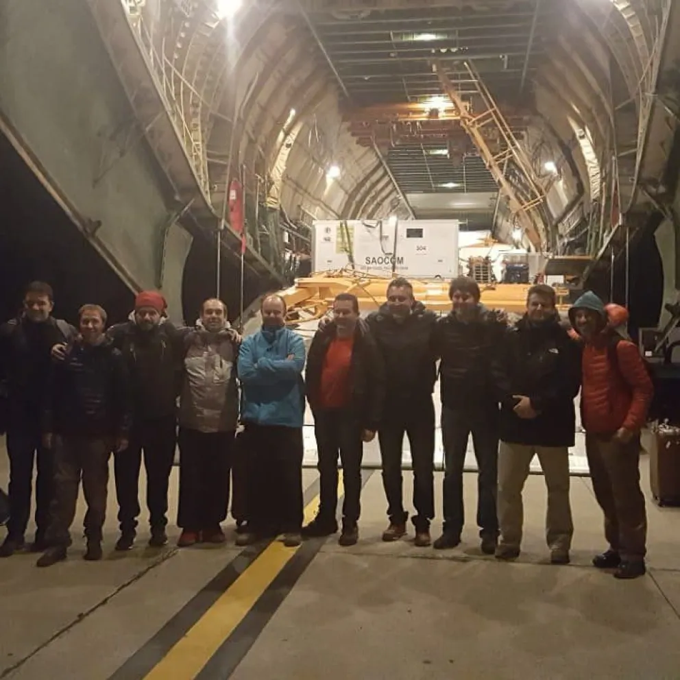 La última foto del SAOCOM A1 en Bariloche rumbo a California